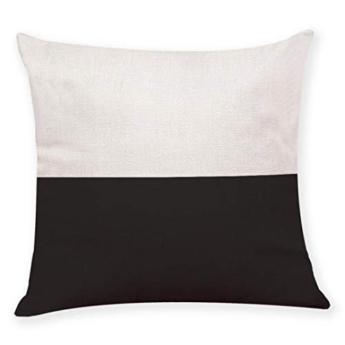 Preisvergleich Produktbild JUSTSELL Geometrie Quadrat Kissenbezug Schwarz und Weiß Kissenbezug Schlafsofa Home Wohnkultur Deco Zierkissenbezüge Kissen Dekorationskissen (Kissen ist Nicht im Preis inbegriffen)