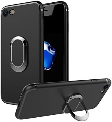 TECKOID Ultra-Slim 360° Mobile Phone Ring Holder Stand Compatible with Magnetic Car Phone Mounts (Universal Full Rotating Metal Smartphone Finger Grip Bracket for iPhone, Samsung, HTC, Nokia etc)