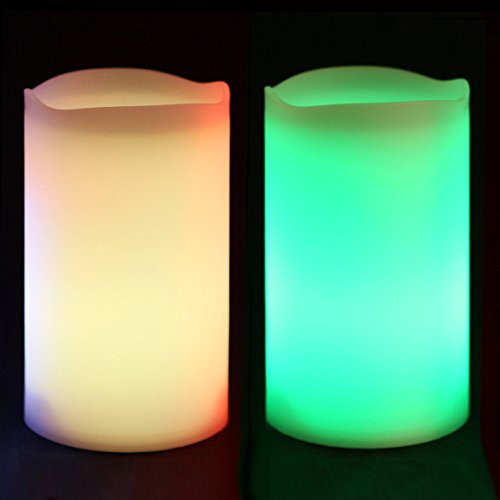 Frostfire candlezest – 2 Solar wetterfest Outdoor Farbwechsel Kerzen mit Fernbedienung und Timer - 3