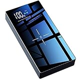 ✔ 【Modisch + benutzerfreundliches Design】*LED-Digitalanzeige, die die verbleibende Leistung der mobilen Energie auf einen Blick anzeigt.*Wunderschöne, allseitig gehärtete Glaspaneele, geeignet für diejenigen, die High-End-Menschen verfolgen. *Mit dem universellen Micro-USB-Datenkabel wird empfohlen, ein 2A-Wandladegerät (Eingang MAX: 5V / 2A) zu verwenden. *Dual-USB-Ausgänge und eine drahtlose Ladung können 3 Geräte gleichzeitig aufladen.