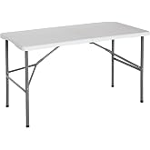THINIA HOME - Portable Folding Table for Camping 122 cm, Resin, Indoor and Outdoor Use, Garden, Terrace, Events and Celebrati