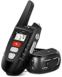 Collier de Dressage pour Chien Collier Anti-aboiement Électrique Rechargeable Collier d'Entraînement avec IP67 Récepteur Étanche et 3 Modes Bip Vibrations Choc Télécommande de 450 Mètres Longue Portée