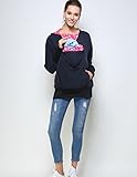 MODETREND Damen Tragejacke für Mama und Baby 3in1 Känguru Jacke Mutterschaft Kapuzen-Sweatshirt Multifunktions-Frauen-Strickjacke-Oberbekleidung Umstandsjacke - 5
