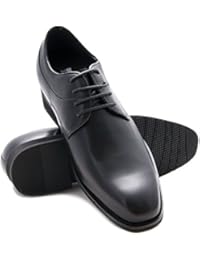 ZERIMAR Zapatos con alzas de vestir para hombre Aumento +7 Cm Fabricados en piel de ternera Forro interior 100% piel