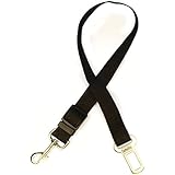 Original TAMEHO Sicherheitsgurt Auto Gurtschlossadapter Verbindungsgurt Adapter Sicherheitsgeschirr Hundeleine Schwarz 2,5 cm verstellbar 36 bis 63 cm für Hunde und Katzen