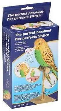 The Perfect Parakeet Singing Bird Parrot Intelligence Toy LifeLike Realistic Lovebird Moves ,Sings on Perch or Finger