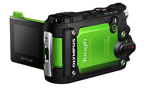 Olympus TG-Tracker Actionkamera (stoßfest, wasserdicht bis 30m, belastbar bis 100kg , frostsicher bis -10 C°, staubgeschützt) mit GPS, Barometer, Temperatursensor, Kompass und Accelerometer – grün - 8