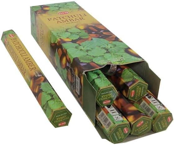 Hem Patchouli Amber Çubuk Tütsü - Patchouli Amber Kokusu (20 Adet)