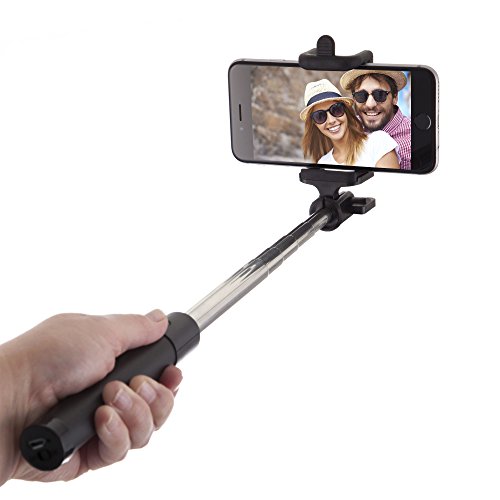 Power Theory Bluetooth Selfie Stick mit 20 Stunden Akkulaufzeit - Kabellose Wireless Selfie Stange fÃ¼r iPhone X 8 7 Plus 6s 6 SE 5S 5 Samsung Galaxy Android S8 S7 Edge S6 S5 S4 Note Mini Smartphone - Universal Monopod Stab