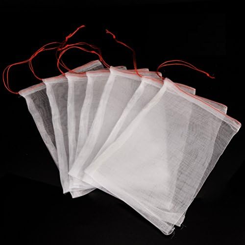 AmgateEu 10 Pcs 4"*6" Garden Insect Barrier Net Protect Bags Plant Seed Carrier Bag, Mosquito Bug Insect Barrier Bird Net