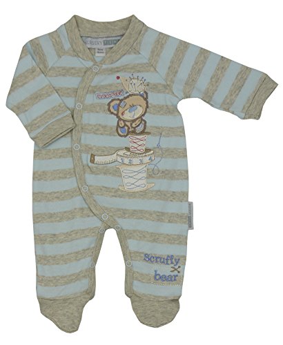 Premature Baby Scruffy Bear Sleepsuit - Pink or Blue - Tiny Baby - Pink (52-54 cm)