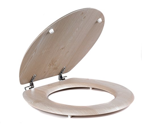 Beldray LA032355 MDF Asiento de Inodoro, Color Blanco, 45,7 cm, Madera, White Veneer, 36 x 42.8 x 5 cm