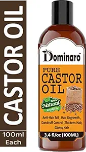 Dominaro Premium Cold Pressed Castor Oil For Hair and Skin Oil 100ML Hair Oil (100 ml)