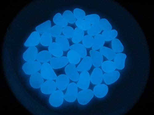COREglow, (250g) Small Blue Glowing Pebbles, expose to light and watch them glow blue [approx 75 pebbles]