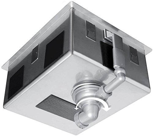 Luxus Edelstahlspüle, Edelstahlbecken, Spüle, Küchenspüle mit Hygieneradius, 500x400x185mm - 4