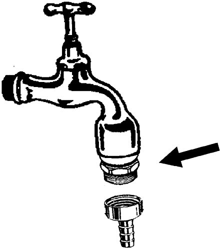 Rohrbelüfter für Auslaufventil 06205 3 mit Rückflussverhinderer 3/4 Zoll x M28, Messing verchromt - 2