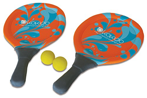 Kokido - Set de 2 palas y 2 pelotas de neopreno para jugar en la piscina o la playa (K566CBX)