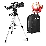 Telescopio Astronómico INTEY – 70 X 400 MMTelescopio Niños, Lente de Alta definición, Portátil (con Mochila), Telescopio con Trípode (k6 mm, k25 mm)