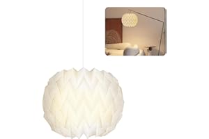 HuaMuDM Nordische Kreativpapier Lampenschirm,Origami Design Papier Lampenschirm,Folding Pendelleuchte Kunst Dekor,Wohnzimmer,Esszimmer,Schlafzimmer