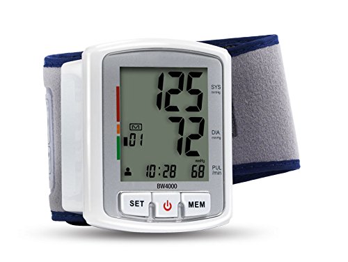 Health & Wellness BW4000 - Tensiómetro (Muñeca, Automático, Blanco, 2 usuario(s), 40-180, 13,5-21,5 cm)