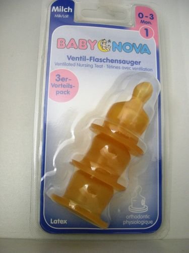 Preisvergleich Produktbild Baby Nova Sauger Ventil Flaschensauger Nr. 1 Lat. Milch