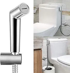 Bath Guru Flow Adjustable Health Faucet with Stainless Steel Flexible Hose/Shower Tube and Wall Hook