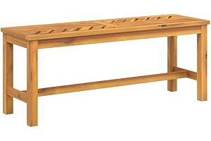 vidaXL Banco de jardín Madera Maciza de Acacia 110 cm, Muebles de jardín, Muebles de Patio, Asientos, Muebles de Exterior, Banco, Asientos de jardín