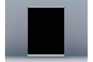 Oedim Roll Up Croma Nero, 150 x 200 cm, Stampa Inclusa Massima Qualità di Stampa, Anti Curbing, Antiribaltamento, Espositore Pubblico Arrotolabile.