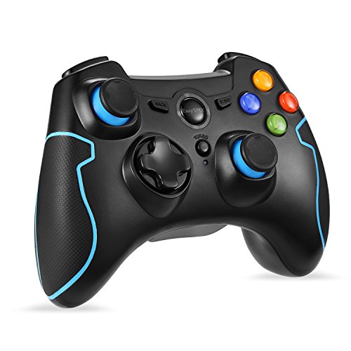 EasySMX Mando para PC  Mando Inal  mbrico PS3 Gamepad Wireless Compatible con Windows XP y Vista  Windows 8  PS3  Android y Operaci  n Rango hasta 10M  Azul 