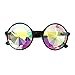 Price comparison product image Morwind Sunglasses for Women, Kaleidoscope Glasses Rave Festival Party EDM Sunglasses Lightweight Glass Diffracted Lens For Christmas Halloween Party (Black)