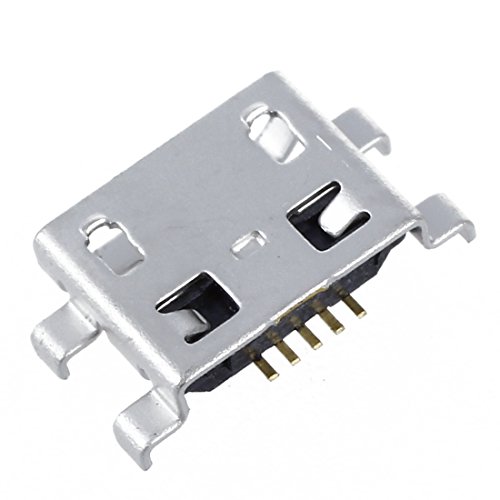 Buchse Anschluss - SODIAL(R) 10Stueck Typ B Mikro USB 5Pin Buchse Ladegeruet Mount Buchse Anschluss fuer Buchse Silbern