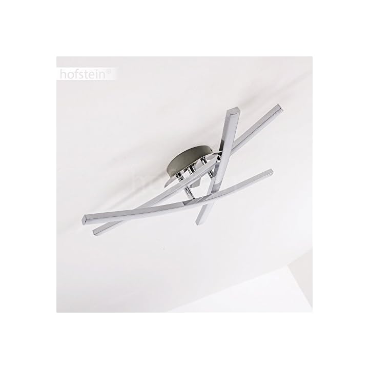 LED Deckenleuchte Atome, Deckenlampe aus Metall/Kunststoff in Chrom