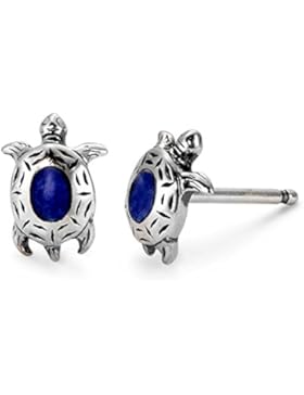 Ohrstecker Silber Lapislazuli Schildkröte, Motiv: Schildkröte, Zielgruppe: Outfit