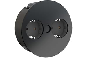 BACHMANN TWIST 931.15 Vägguttag, Svart, 11,5 cm x 11,5 cm x 4,25 cm
