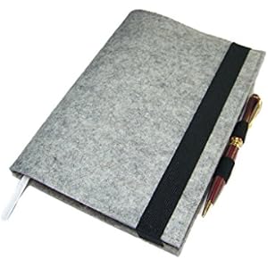 Kalenderhülle Hülle Einband Wollfilz Filz mit Stifthalter für Din A5 Buchkalender, Notizbuch