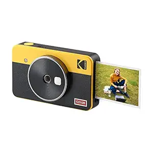 Kodak Mini Shot 2 Retro Portable Wireless Instant Camera & Photo Printer - Yellow, Compatible with iOS & Android and Bluetooth Devices, Real Photo (2.1x3.4) 4Pass Technology