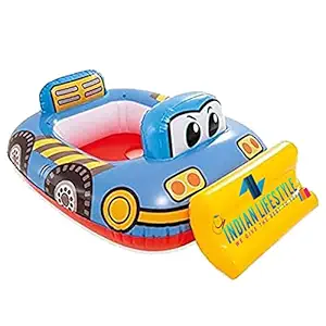 INDIAN LIFESTYLE Pool Party Swimming Ring Swim Tube for Kids Baby Swimming Learning Ring for Girls and Boys Swimming Tube Inflatable Swim Ring for Up to 3 Year Kids (Random Water Tub Ring Pool)