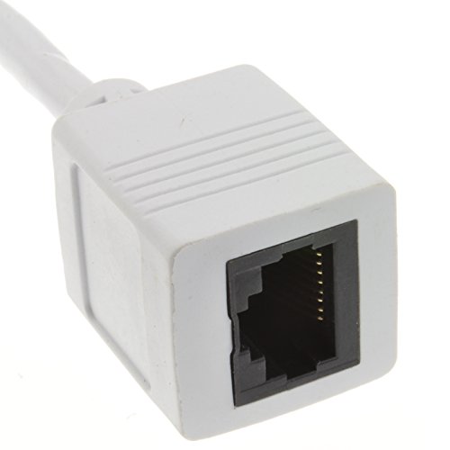 Netzwerk CAT6 UTP Ethernet RJ45 Verlängerung Männlich Weiblich Kabel Weiß 1 m - 2