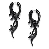Expansores falsos. 81stgeneration Pendientes Dilatadores Expansores Falsos de Cuerno Grandes Floridos Game of Thrones