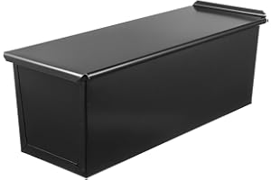 YARNOW 5Fori Stampo Rettangolare Per Pane Con Coperchio, Scorrevole in Tinplate, 33 x 11 x 12.3 cm, Ideale Per Cottura Di Toast E Pane Fresco