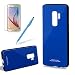 Produktbild Girlyard Glas Hülle für Galaxy S9 Plus, Ultra Dünn Hart PC Panzerglas Zurück Schutzhülle mit Weiche TPU Silikon Rahmen Design Handyhülle Anti-Rutsch Kratzfest für Samsung Galaxy S9 Plus - Blau