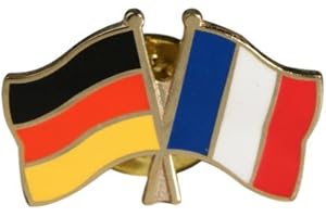 Flaggenfritze Freundschaftspin Deutschland A-F, 22 mm, Flaggen Pin vergoldet aus Hartemaille, Länder Anstecker zum Sammeln und Tragen