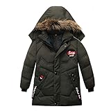♛Daunenjacke Kinder Winterjacke mit Kaputze Daunenmantel mädchen Junge Baby Verdickte Winterjacke Baby Jungen Mädchen Baumwolle Daunenjacke Steppjacke daunenmantel Winterjacke Winter Mantel Daunenjacke Dicke Warm Reißverschluss Kapuzenjacke Baby Mädchen Jungen Daunenjacke Bekleidungsset Kinder Verdickte Künstliches Fell Winterjacke + Winterhose Kleinkind Daunenhose Kinderskianzug