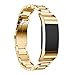 Produktbild Chunyang Metall-Uhrenarmband-Smart-Handgelenk-Band-Ersatz Edelstahl-Kettenarmband-Gurt-Dekor für Fitbit Aufladen 2