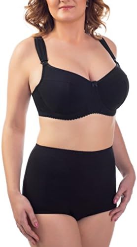 BaiBa Classic Cotton Underwire Nursing and Maternity Bra, Size 40 HH, Colour Black