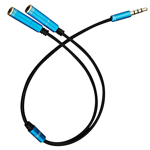 Cuffia Kit adattatore, AFUNTA U Forma 3,5 millimetri sdoppiatore per cuffie audio e MIC + 3,5 millimetri 4 Posizione di doppio 3 Posizionare 3,5 millimetri M / F, compatibile con iPhone iPad di Samsung LG Smartphone Laptop PS4 auricolare
