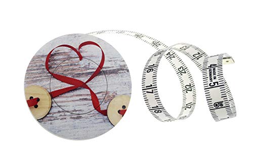 hoechstmass Balzer 80144d de corazón ROLLFIX Decor Corazón Cinta Métrica (150 cm, Plastic, multicolor, 5