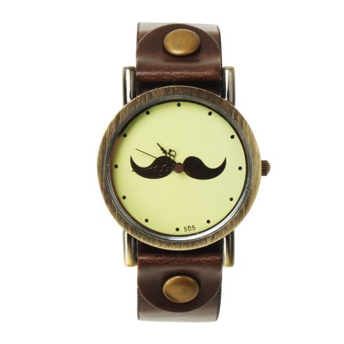 YESURPRISE Mustache Schnurrbart Armbanduhr Uhr Trend Blogger Retro Vintage Watch Geschenk Gift 05 YESURPRISE Mustache Schnurrbart Armbanduhr Uhr Trend Blogger Retro Vintage Watch Geschenk Gift 05