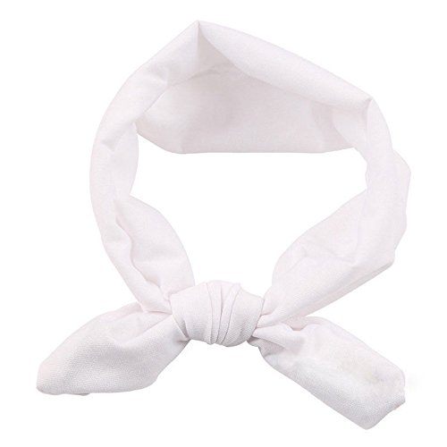 Sanwood Baby Girl Headband Toddler Headdress Child Hairband Elastic (White)