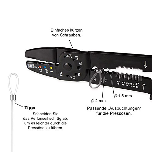 Handpreßzange – Presszange für Preßösen, Pressklemmen u.v.m. von Hang-it - 4